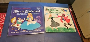 2 Disney Record Lot: 1968 Walt Disney Alice in Wonderland & SLEEPING BEAUTY - Picture 1 of 6
