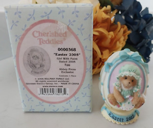 Cherished Teddies ABBEY PRESS EXCLUSIVE 2005 DATED EGG mint in box VERY RARE
