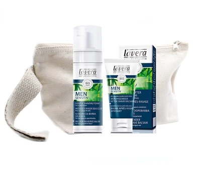 LAVERA ORGANIC MEN  SHAVE GIFT SET TRAVEL BAG - CERTIFIED ORGANIC  CHRISTMAS GIF - Image 1 of 3