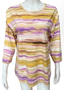 Westbound Blouse Cotton/Modal Top 3/4 Open Sleeve T-shirt Size PL New NWT - Picture 1 of 9