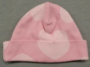 Baby Girl Nwot Gerber Newborn Light Pink Heart Infant Cap Hat - Picture 1 of 1