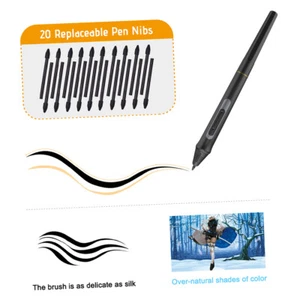 21pc BOSTO Digital Pen 8192 Levels Pressure -Free Fr -16HDT D1D0 - Afbeelding 1 van 8