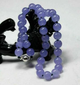 FASHION 10mm BEAUTIFUL Alexandrite PURPLE Round Gems Beads NECKLACE 18" - Picture 1 of 3