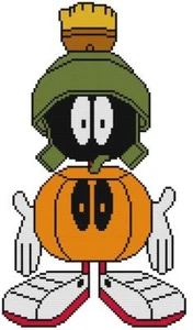 KREUZSTICH + BASTELMUSTER Looney Tunes Marvin Marsianer Halloween Kürbis Klon - Bild 1 von 16