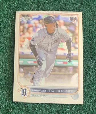 SPENCER TORKELSON - 2022 TOPPS CHROME UPDATE - ROOKIE CARD # USC100 - TIGERS MLB - Image 1 of 3