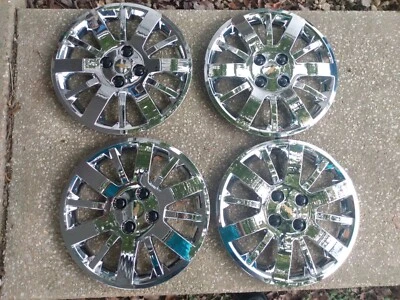 Chevrolet Chevy Cobalt 2009-2010 15" tapacubos cromados juego de 4 cubiertas de rueda Foto 1 de 4