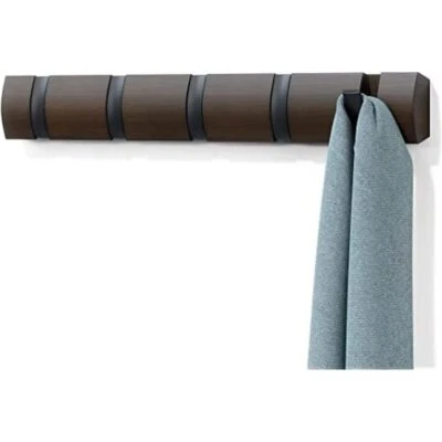 Umbra Abatible 5 Ganchos Montado en la Pared Perchero Ganchos Retráctiles Diseño Ahorro de Espacio Foto 1 de 4