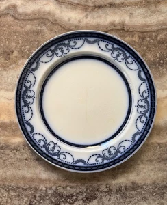 Antike Flow blau & weiß Burgess & Leigh Burleigh Ware BELVOIR 9" Teller - Bild 1 von 4