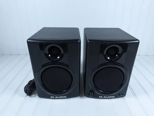 M-Audio Studiophile AV 40 Studio Monitors Bass Boost Tested Bad Heaphone Port - Picture 1 of 7