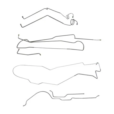 Compatível com 1982-1985 Jeep J10 picape longbed conjunto de linha de freio pré-formado aço OEM - Imagem 1 de 4