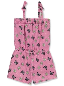 Sweet Butterfly Girls' Knit Romper Color: blue Size: 4 - Picture 1 of 2