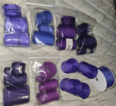 Grosgrain Ribbon Lot 2.25"  1" 1.5"  More Shades of Purple Great For Hair Bows  - Image 1 of 4