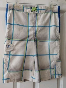 OP Boys Swim Trunks Shorts - Pocket - Mesh Lined - Shark - Size L (10-12) - Picture 1 of 4