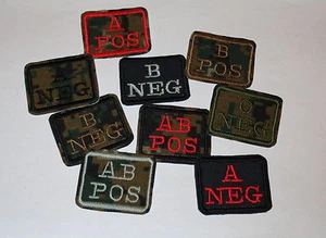 "Blood Type" Iron-On Embroidered Patch- Many Colors! ALL Blood Types Available! - Picture 1 of 8