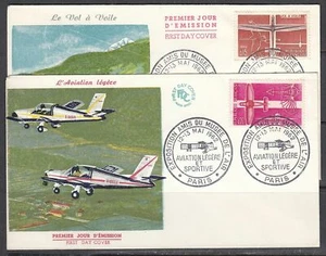 France Scott 1034-5 ROC FDC - Sports Aviation - Picture 1 of 1