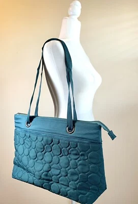 Bolso de mano Thirty-One acolchado verde azulado Foto 1 de 4