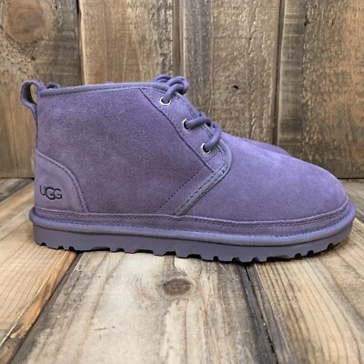 NOVA BOTA UGG NEUMEL ROXA CAMURÇA LÃ FORRADA SAPATO CHUKKA FEMININO EUA 7 UE 38 REINO UNIDO 5 - Imagem 1 de 4