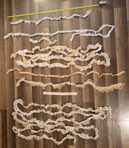 1 1/2 inch wide or 2  inch wide Ruffled Lace Trim lot A3 - Picture 1 of 4