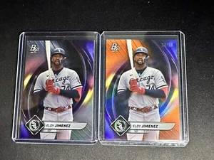 2022 Bowman Platinum Eloy Jiménez NARANJA/25 SSP #99 Medias Blancas de Chicago 2 Tarjetas - Imagen 1 de 2