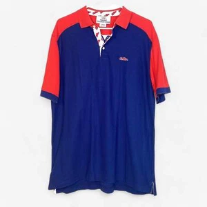 Thomas Dean Collegiate Men's Ole Miss Polo Golf Shirt Size L Blue & Orange - Picture 1 of 3