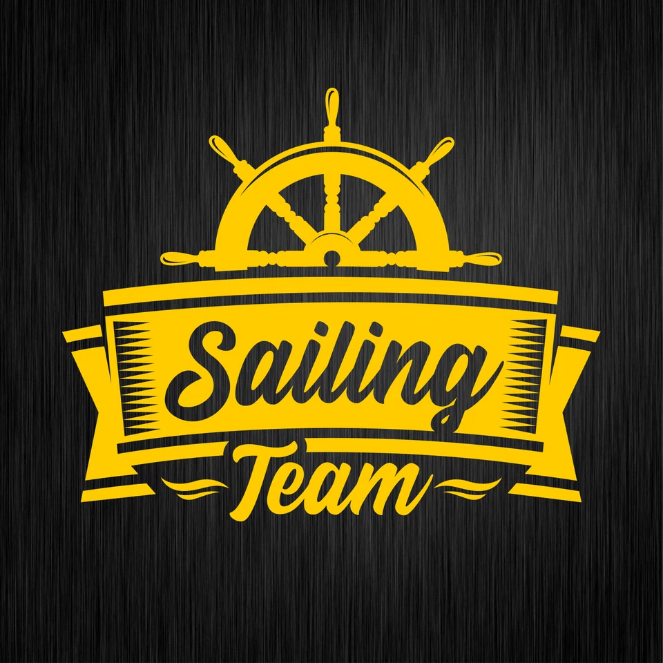 Sailing Team Sailor Segnali Nautici Giallo Auto Vinile Decalcomania Adesivo - Immagine 1 di 1