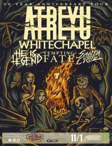 ATREYU /WHITECHAPEL /HE IS LEGEND/TEMPTING FATE 2019 PENNSYLVANIA CONCERT POSTER - Picture 1 of 1