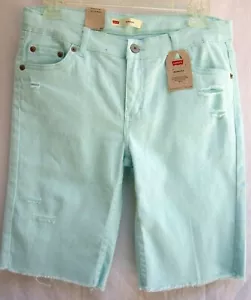 LEVIS..GIRLS SZ 12.5 PLUS..STRETCH..DENIM..BERMUDA SHORTS..ADJUSTABLE WAISTBAND - Picture 1 of 6