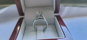 ANILLO DE COMPROMISO/BODA SEMI-MONTAJE PLATINO TALLA 5.75 6.9GR - Imagen 1 de 7
