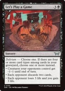 LET'S PLAY A GAME x4 mtg NM-M Duskmourn: House of Horror 4 Unc - Picture 1 of 1