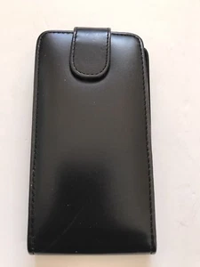 LG Nexus 4 google Black leather case Top flip - Picture 1 of 3