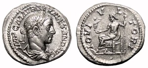 *AET* SEVERUS ALEXANDER AR Denarius. EF+. Jupiter. - Picture 1 of 1