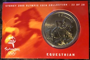 2000 Australian Last $5 Bronze Equestrian Coin Sydney Olympics Issue + Sleeve - Bild 1 von 4