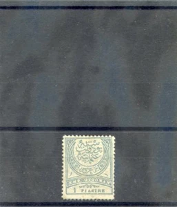 TURKEY Sc 89 (MI 61aA)*F-VF LH 1890 1P GRIS AZUL, PERFECTO 131/4, $185 - Imagen 1 de 1