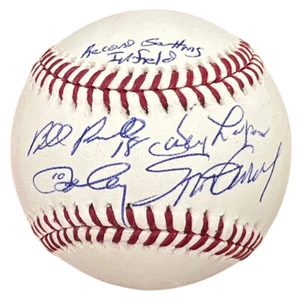 Bill Russell Steve Garvey Davey Lopes Ron Cey Signed MLB w/ "Record Infield" BAS - Picture 1 of 4