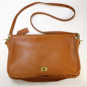 Vintage Coach Convertible Clutch K4B-9635 Leather Shoulder Bag Purse Brown Tan - Picture 1 of 14