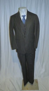 Alexander Julian Green HBone Over Plaid Bespoke Three Piece Two Button Suit 38S - Picture 1 of 16