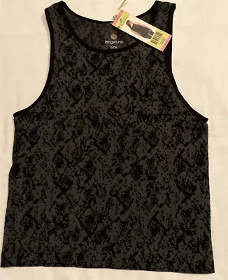 Camiseta sin mangas negra mandarina para mujer talla pequeña nueva Foto 1 de 4