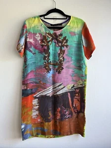 Romance Was Born Womens Dress Size 6 Pure Silk Painted Cocktail Mini Collab - Picture 1 of 8