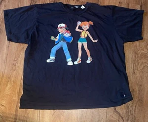 Levi's x Pokemon Herren Shirt Schwarz Ash Misty Anime Grafik Kurzarm Tee XXL - Bild 1 von 4