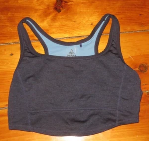 prAna Sports Bra Womens Medium blue gray Bralette Racerback Yoga Athleisure - Picture 1 of 2