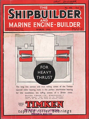 the shipbuilder & marine engine - builder. march 1945 - carrier-  indefatigable - Image 1 of 2