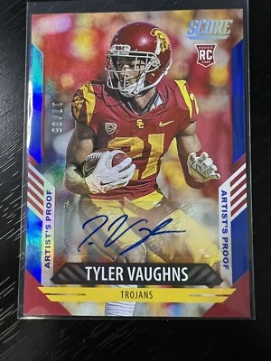 TYLER VAUGHNS 2021 PANINI SCORE #383 BLUE EXPLOSION ROOKIE CARD RC #/20 BC4879 - Image 1 of 3