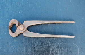 ECEF ITALY Vintage Old 16.5 cm / 6.5” Forged Steel Nippers / Pincers / Nail Pull - Picture 1 of 9