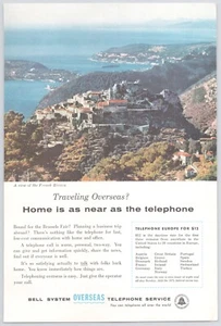 1958 Bell System Overseas Telephone Service Long Distance Phone Call Print Ad - Picture 1 of 2