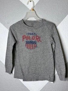 Polo Ralph Lauren Boys Grey Long Sleeve Shirt Size 7 - Picture 1 of 4