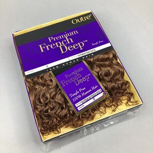 8" Premium French Deep #30 Honig BRN 3 Stck. 100% Echthaar Kurz Stil Boho Lockig - Bild 1 von 4