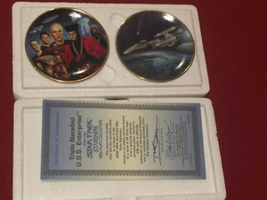 Star Trek Triple Nacelled Starships Encounter at TNG 2 Mini Plate Hamilton Coll - Picture 1 of 4