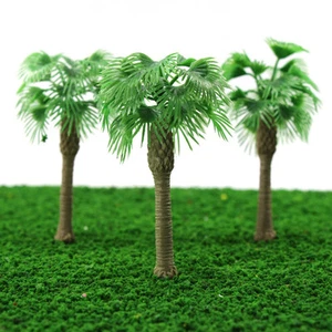 YS07 20pcs 4 inch Model Fan Palm Trees Model Layout Train Scale 1/75 TT HO Scale - Picture 1 of 5