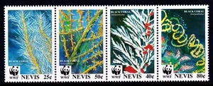 Nevis 1994 Corals - WWF Mint MNH Strip SC 860a - Picture 1 of 1
