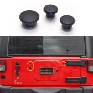 Tailgate Delete Plugs Floor Drain Plugs Rubber Plugs For Jeep Wrangler JK 07-17 - Picture 1 of 16